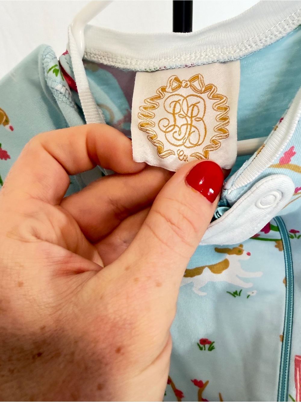 The Beaufort Bonnet Company Footie Pajamas | 12-18 Months | Equestrian Print - Picture 6 of 14